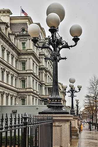 USA-District of Columbia-A snowy afternoon along the Streets of the District Holidays Print